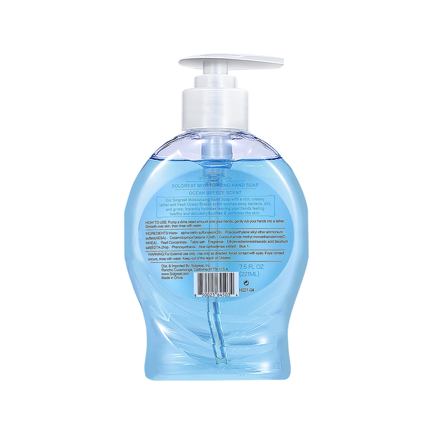 Solgreat MOISTURIZING HAND SOAP - OCEAN BREEZE SCENT